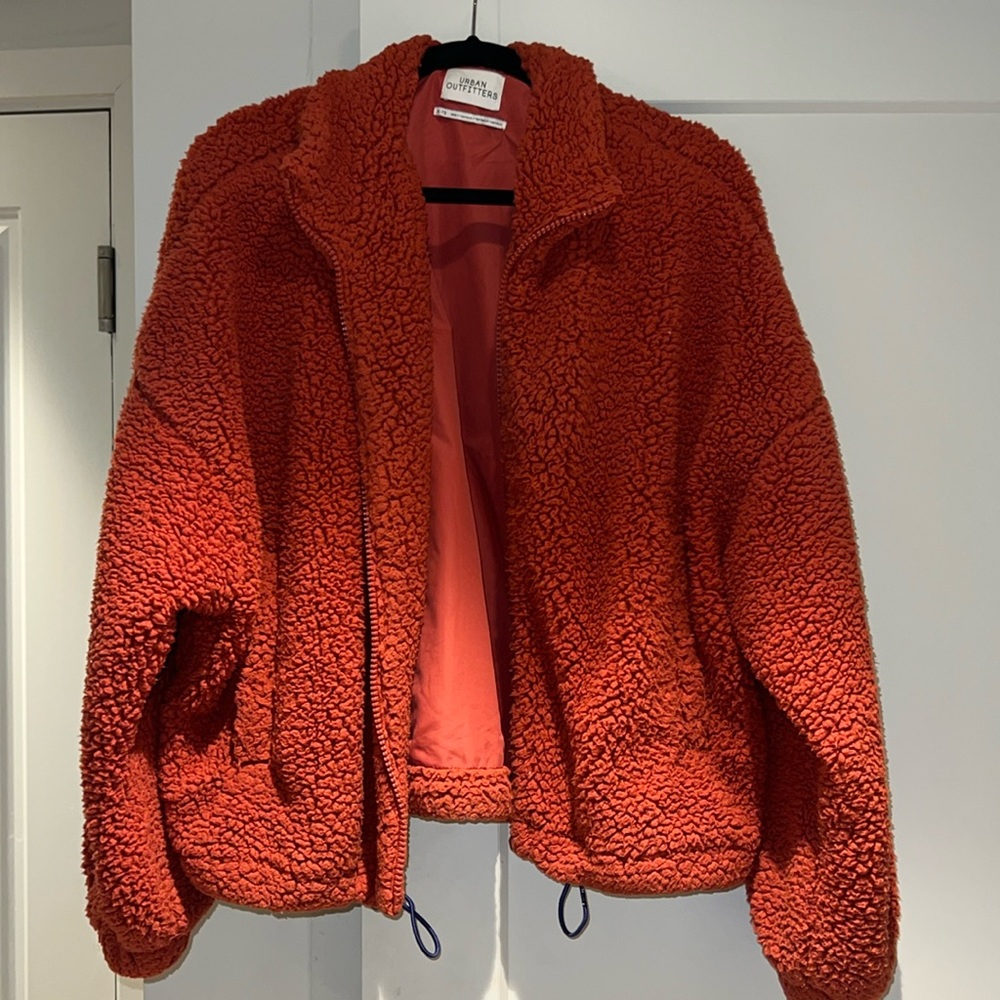 Urban Outfitters Burnt Orange Willow Teddy Jacket